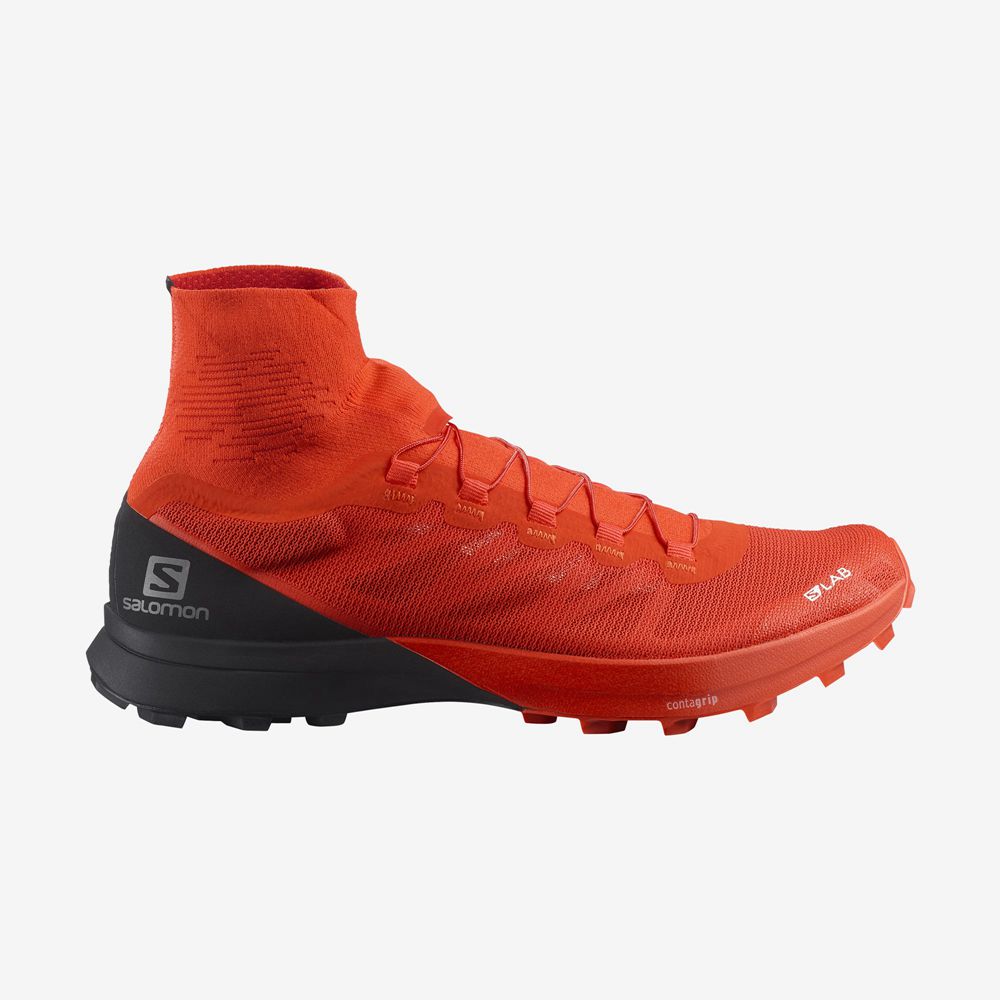 Chaussures De Trail Running Salomon Homme Rouge - Salomon S/LAB SENSE 8 SG - France (7830-HSKJR)